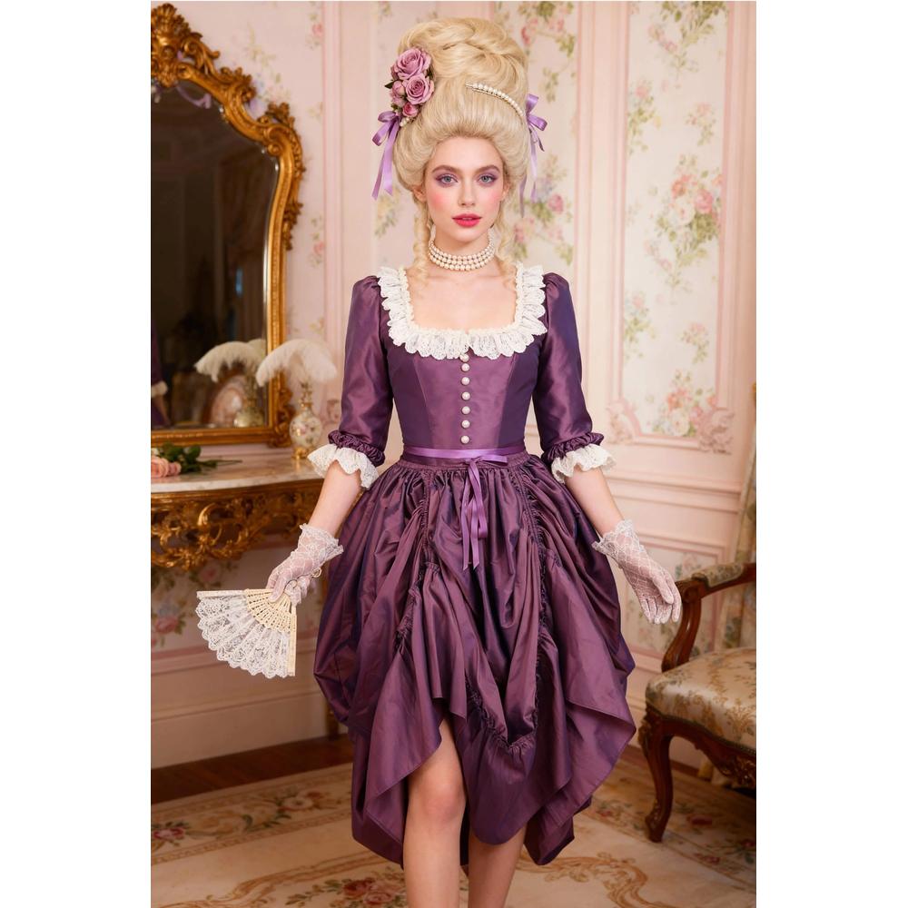 Attitude Corsets - Haileigh Rococo Taffeta Jupe - Lilas